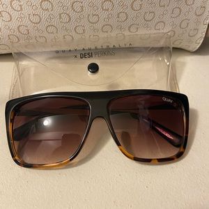 Quay xDesi Perkins cheetah print sunglasses
